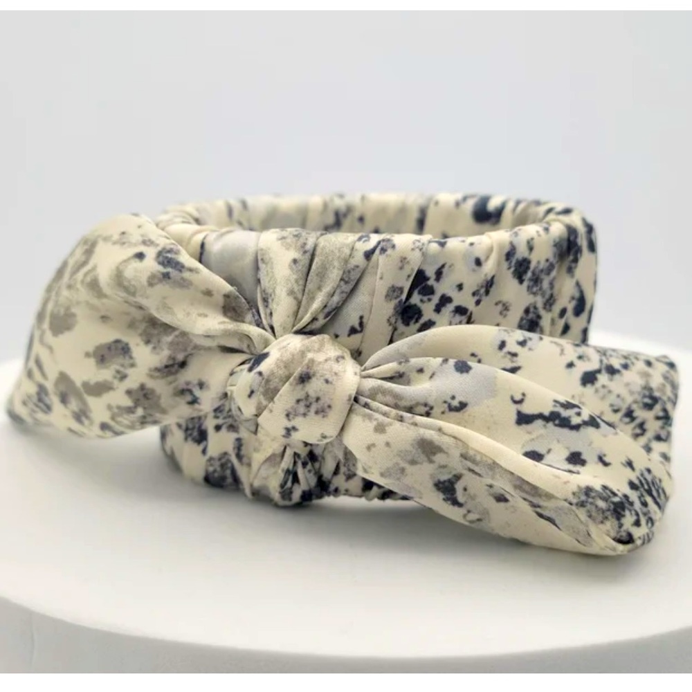 Silk Python Print Twilly Wrapped Hinged Bangle Cu… - image 1